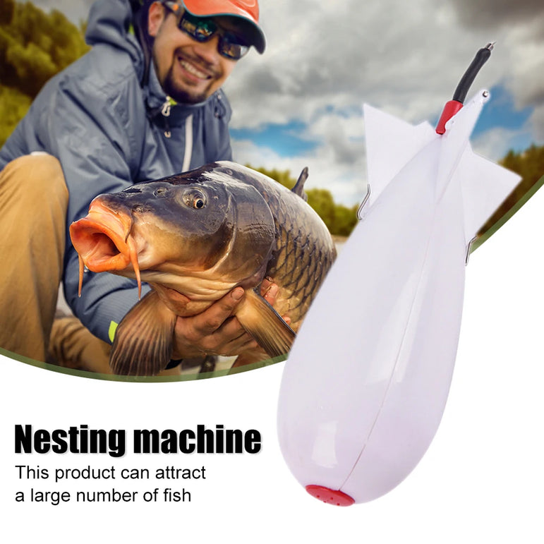 1PCS Carp Fishing Rocket Feeder 10.5/14.5/17.5cm Spod Bomb Float Lure Bait Holder Pellet Rocket Feeder Pellet Fishing Accessorie