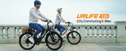 Peak 750W E26 Electric Bike 26x2" Commuter Tires 48V 10.4Ah Removable Battery 20MPH Speed 7-Speeds LCD Display