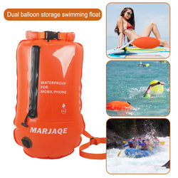 20L Air Dry Tow Bag Highly Visible IPX7 Waterproof Inflatable Swimming Bag Swim Safety Float and Drybag for Open Water Swimmers
