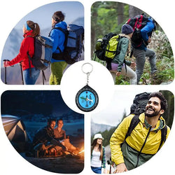 Muslim Qibla Compass Portable Outdoor Compasses For Hiking Direction Eid Pray Keychain For Camping Exploring Mountaineering