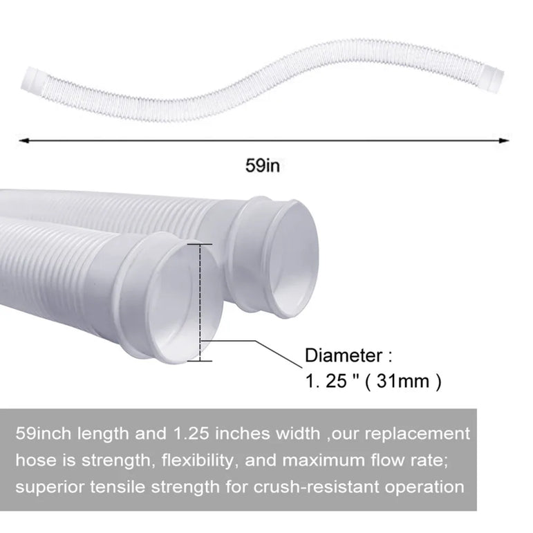 Swimming Pool Replacement Hose 1.25 inch Diameter Swimming Pool Pump Replacement Hose Filter Pump Hose For Pool Pump Filter