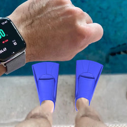 Swimming Fins for Children Adults Unisex Freestyle Silicone Short Fins for Swimming Diving Training Non Slip Diving Accessories