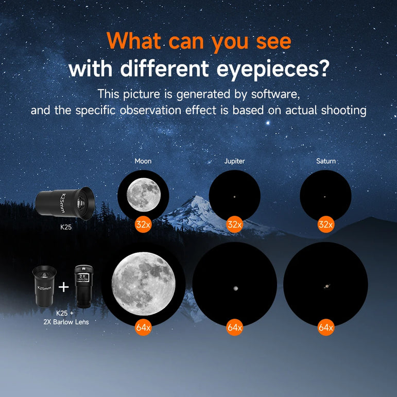 Svbony SV520 90mm Refractor Astronomy Telescope set for Adults and Beginners Professional Observing the Moon photography