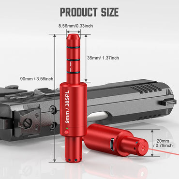 9MM 38SPL multifunctional magnetic red green light trainer, dual-purpose for training and calibration
