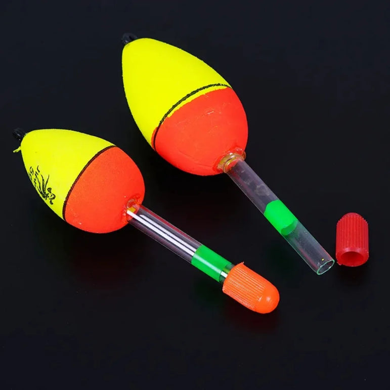 10PCS EVA Luminous Fishing Night Float Light Stick Foam Plastic Bobber Sea Rock Fishing Striking Floats 20/30/40/50/60g