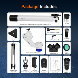Svbony SV520 90mm Refractor Astronomy Telescope set for Adults and Beginners Professional Observing the Moon photography