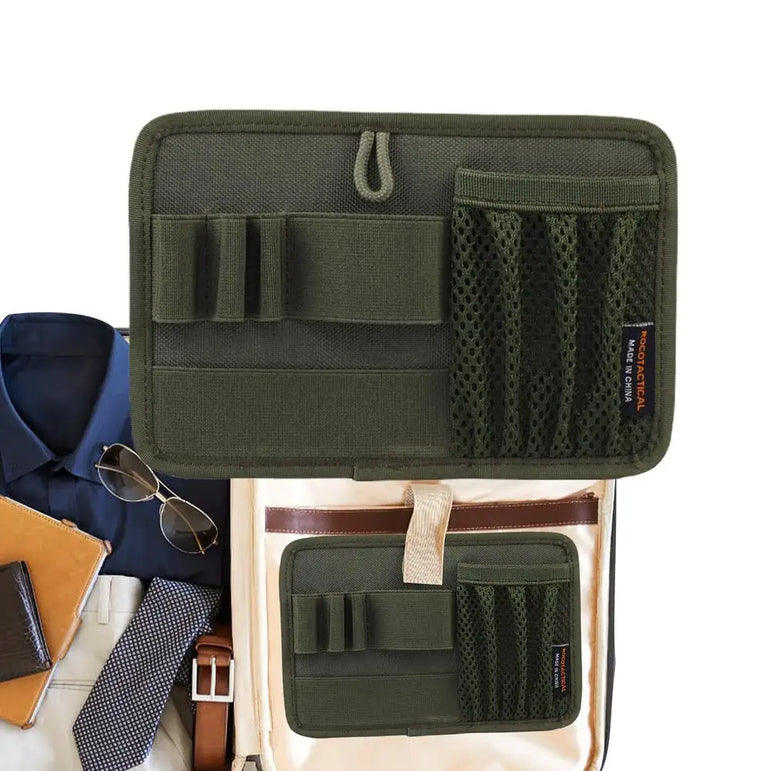 Hook And Loop Panel Wear-resistant Organizer Panel Stickable Wear-Resistant Molle Admin Pouch For Packs Backpack Or Messenger