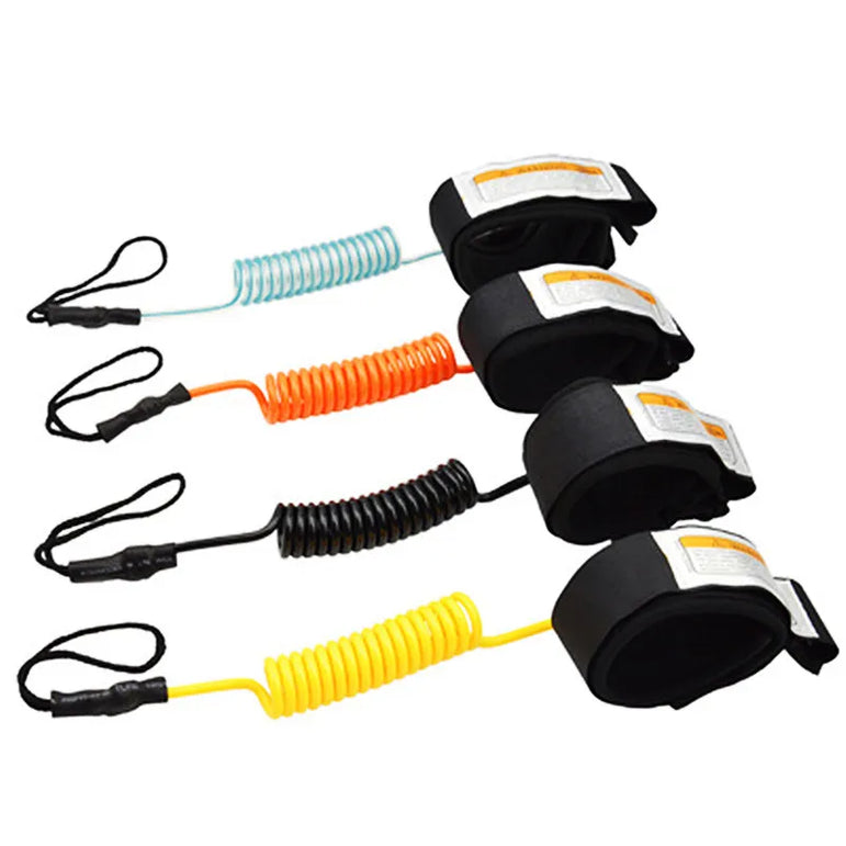 Coiled Surf Leash Safety Surf Sup Coiled Premium Surf Surfboard Paddle Board Wrist Ankle Leash for Sea Surfing Leg Rope