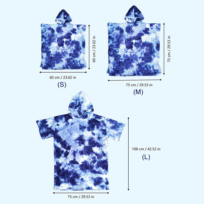 Surf Poncho Towel Microfiber Fabric Microfiber Beach Blanket Quick Dry Beach Poncho with Large Pockets for Surfer Swimmer Diver