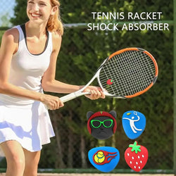 Tennis Racket Shock Absorbers Vibration Dampeners Durable Anti-vibration Silicone Cartoon Strawberry Tennis Accessories