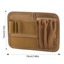 Hook And Loop Panel Wear-resistant Organizer Panel Stickable Wear-Resistant Molle Admin Pouch For Packs Backpack Or Messenger