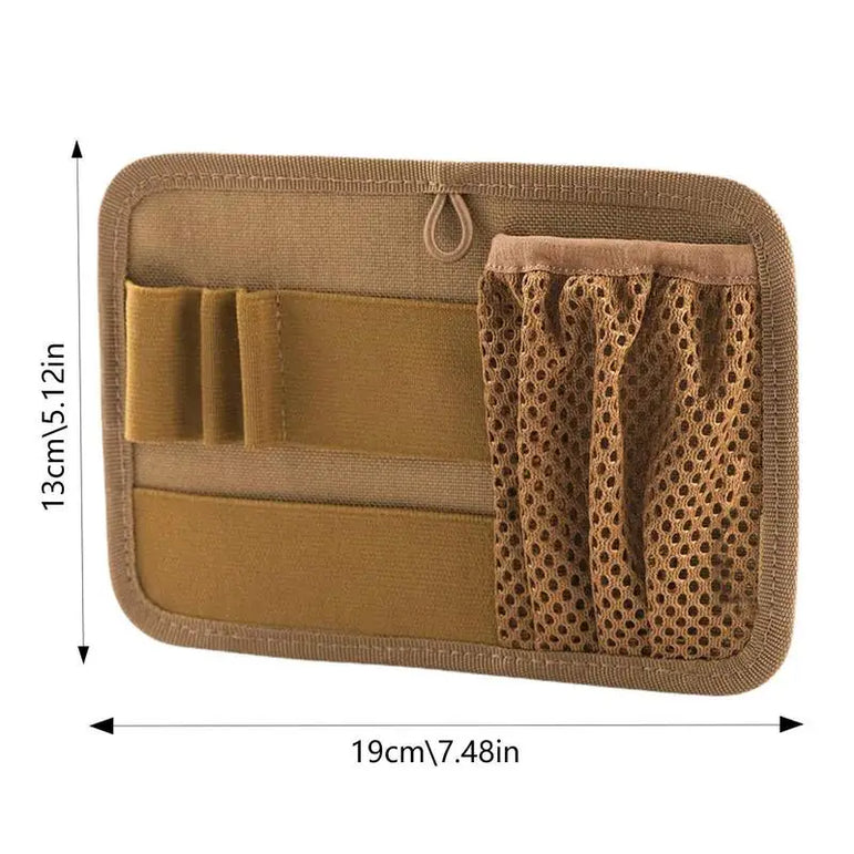 Hook And Loop Panel Wear-resistant Organizer Panel Stickable Wear-Resistant Molle Admin Pouch For Packs Backpack Or Messenger