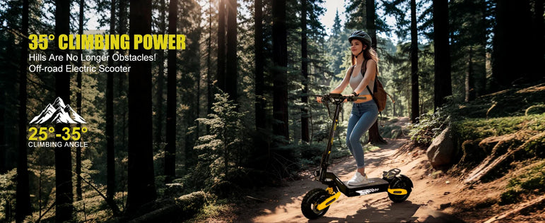 Electric Scooter Adults 1200W Motor 48V13/23AH Lithium Battery E Scooters Dual Spring Absorbers 11'' Off-Road Tires Scooter