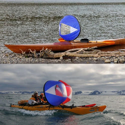 Kayak Downwind Wind Sail Paddle Inflatable Canoe Boats Drifting Wind Sail With Clear Window Boat Folding Thrusters Accessory