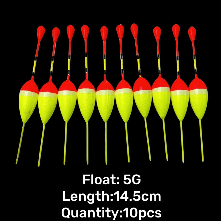 10Pcs Fishing Float Set Buoy Bobber Vertical buoy fish Floats Bobbers fishing Tackle Tools fishing Lure Float Fluctuate
