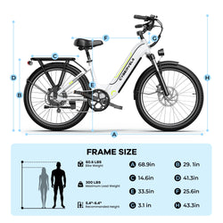 26" Electric E Bike with 7-Speed,1000 Peak Electric Bike for Adults,up 80 Miles Removable Battery Ebike, Adult Electric Bicycles