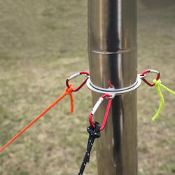 Portable Chimney Brace Ring Stainless Steel Chimney Pipe Bracket Outdoor Camping Smokes Pipes Wind Rope Ring For 6cm Or 7cm