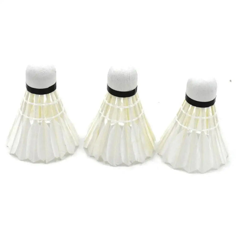 12Pcs/lot Badminton Natural Duck Feather Balls Training Badminton White Feather Shuttlecock For Sports Practice Equipment