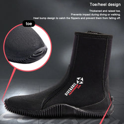 5MM Neoprene Diving Boots Non-slip Beach Water Boots Unisex Waterproof Snorkeling Fin Sock Wetsuit Water Shoes For Water Sport