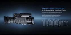 PARD NV008SP2-LRF Night Vision Scope, Hunting Monocular, 2688*1520 Resolution Built-in Rangefinder, Ballistic Calculator Camera