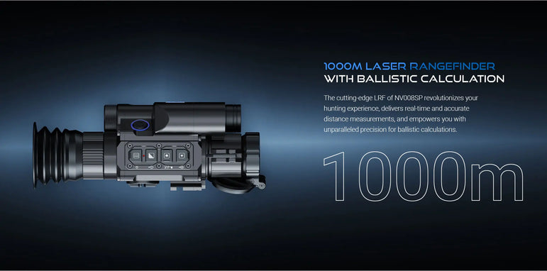 PARD NV008SP2-LRF Night Vision Scope, Hunting Monocular, 2688*1520 Resolution Built-in Rangefinder, Ballistic Calculator Camera