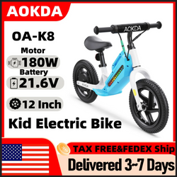 Kids Electric Balance Bike AOKDA K8 180W Children Toy 3 Speed 12Km/h Max Load 40KG Bicycle for Children 2 - 12 Age Children