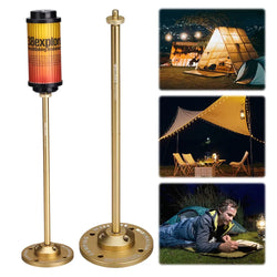 Camping Lights Support Aluminum Alloy Lantern Stand Holder 1/4In Extended Pole Detachable Light Pole for Outdoor Camping