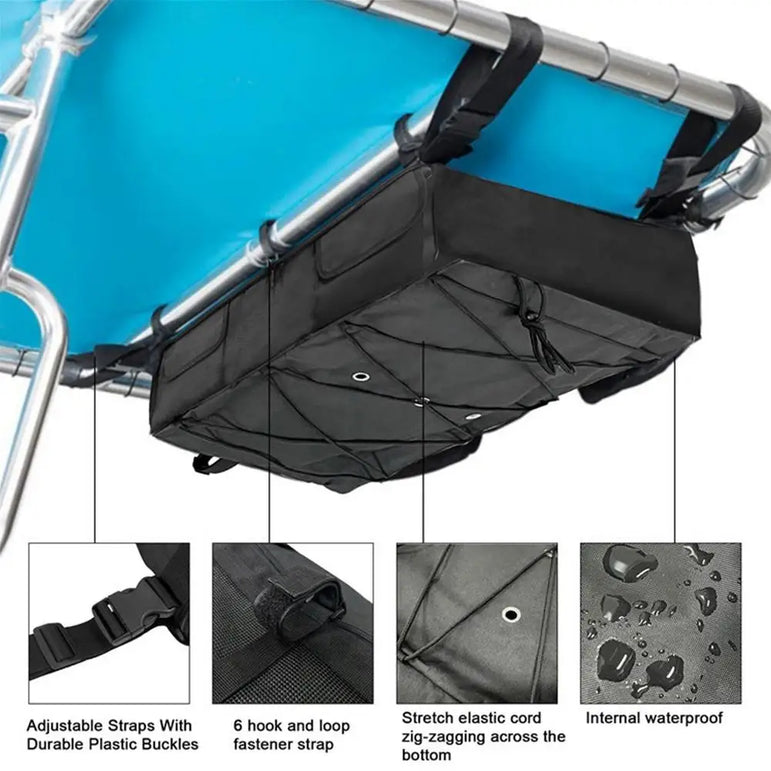 T-Top Bag 600D Oxford Fabric Large Capacity Stable Windproof Yachts Pouch Boat Storage Accessories Safety Gear Holder For