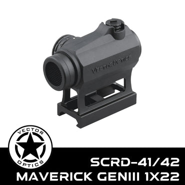 Vector Optics Maverick GenIII 1x22 Rubber Cover Red Dot Scope Reflex Collimator Sight For Real Firearms Hunting,CQB,Competition
