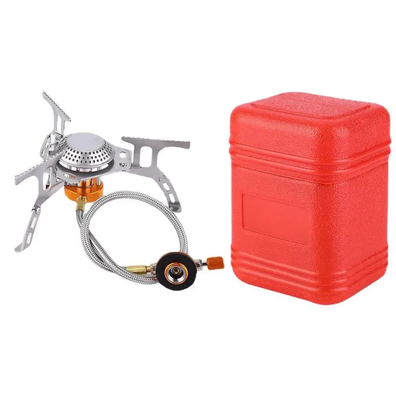 Camping Windproof Stove Powerful Folding Outdoor Burner Stove Foldable Lightweight Picnic Stove For Hiking Cooking Backpacking