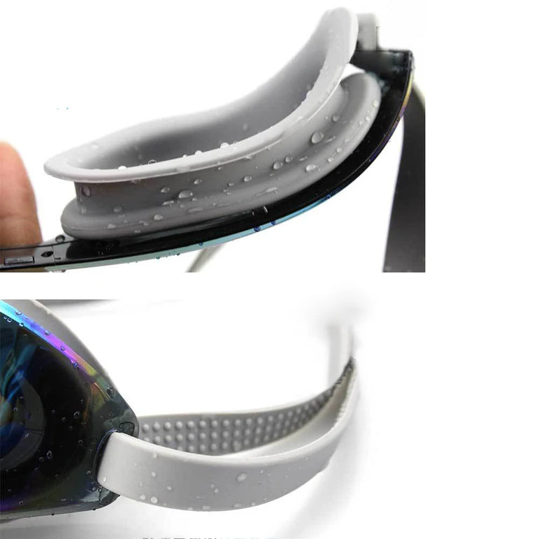 Electroplate Diving Glasses Anti-Fog Swim Pool Eyewear Adjustable Swim Sports Eyewear for Women Men Youth Kids