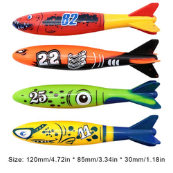 Kids Summer Shark Rocket Throwing Toy Swimming Pool Dive Game Water Fun Games Pool Toys Baby Water Educational Bath Toys Gifts