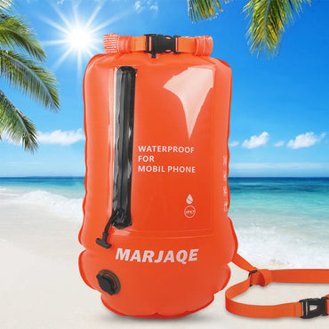 20L Air Dry Tow Bag Highly Visible IPX7 Waterproof Inflatable Swimming Bag Swim Safety Float and Drybag for Open Water Swimmers