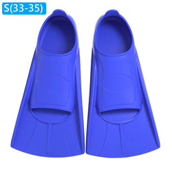 Swimming Fins for Children Adults Unisex Freestyle Silicone Short Fins for Swimming Diving Training Non Slip Diving Accessories