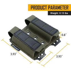 IDOGEAR Tactical Pouch Carbon Fiber AntiSlip Hollow Out Quick Drain Lightweight 9mm Double MOLLE Mounting Durable 2pcs 3590