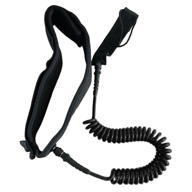 SUP Surfboard Waist Leash Belt Maximum Tensile Length Up To 10 Feet Coiled Surfing Leash for Surfing Beginner Practicing Supply