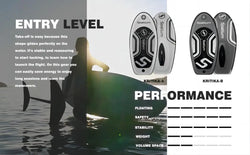 Spatium Hydrofoil Board for Surfing with Hydrofoil Accessories, Fix Kit Wing Foil Board Surf Hydrofoil Surfboard Gray