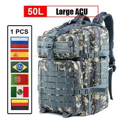30L/50L Multifunctional Bag Military 900D Military Hiking Bag Waterproof Rucksacks Army Outdoor Camping Trekking Hunting Bag