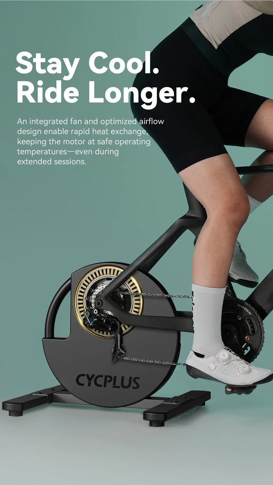 CYCPLUS R200 Smart Bike Trainer 2200W Max Power Support  ANT+ & BLE 5.0 Exercise Bike Roller Indoor Training for Home Exercise