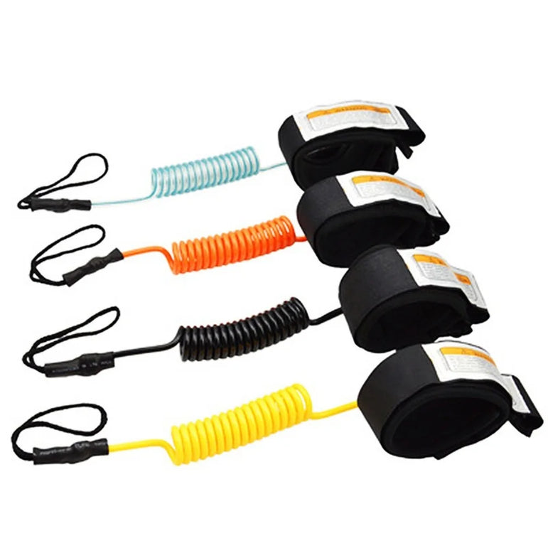 Coiled Surf Leash Safety Surf Sup Coiled Premium Surf Surfboard Paddle Board Wrist Ankle Leash for Sea Surfing Leg Rope