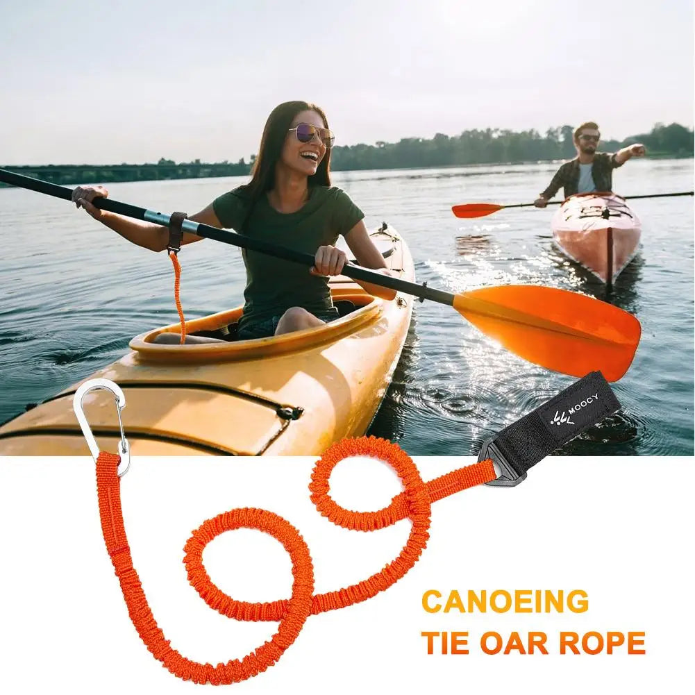 Nylon Elastic Kayak Canoe Paddle Leash Safety Boat Fishing Rod Pole Coiled Lanyards Boat Fastening Accessories