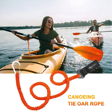 Nylon Elastic Kayak Canoe Paddle Leash Safety Boat Fishing Rod Pole Coiled Lanyards Boat Fastening Accessories