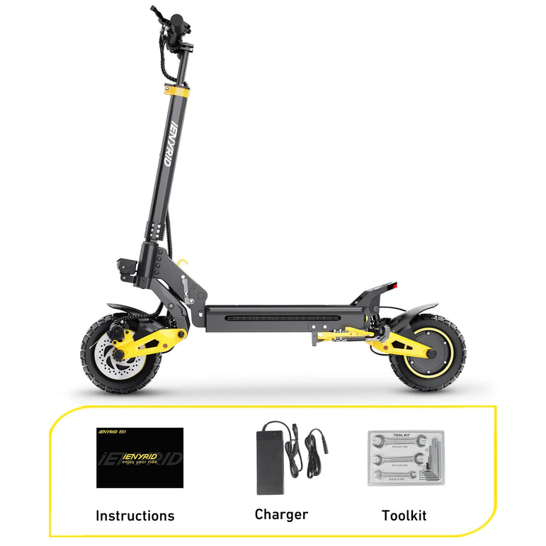 IENYRID IE-ES1 Foldable Electric Scooter 2x1200W Dual Motor Peak 3000W 48V20.8Ah Lithium Battery E-Scooter 10-inch Tires