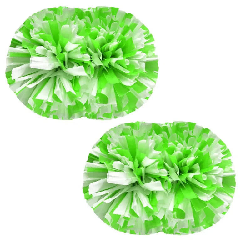 2 PCS Cheerleading Pom Poms Rainbow Metallic Streamer Pompoms Dance Party Football Club Decor Hand Flower Aerobics Cheer Balls