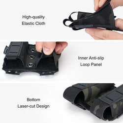 IDOGEAR Tactical Pouch Carbon Fiber AntiSlip Hollow Out Quick Drain Lightweight 9mm Double MOLLE Mounting Durable 2pcs 3590