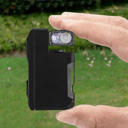 Rechargeable EDC Flashlight 400 Lumens Mini Flashlight with RGB Light Magnetic Keychain Flashlight for Outdoor Camping Hiking
