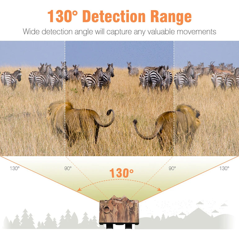 Outdoor Trail Camera 20MP 1080P HD Hunting IP66 Waterproof Infrared Night Vision Motion Activated Surveillance Trap Camera