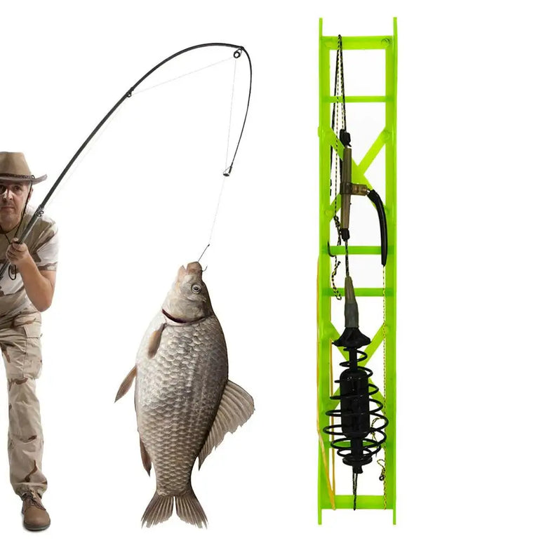 Fishing Feeder Set Fishing Feeder Bait Cage Spring Holder With Metal Sinkers Long Carp Nesting Device Fishing Set Fixed-point