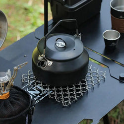 Tableware Insulated Mat Spring Anti Scald Pad Spiral Wire Trivet Heat Insulation Pad Stainless Steel Tableware Mat For Camping