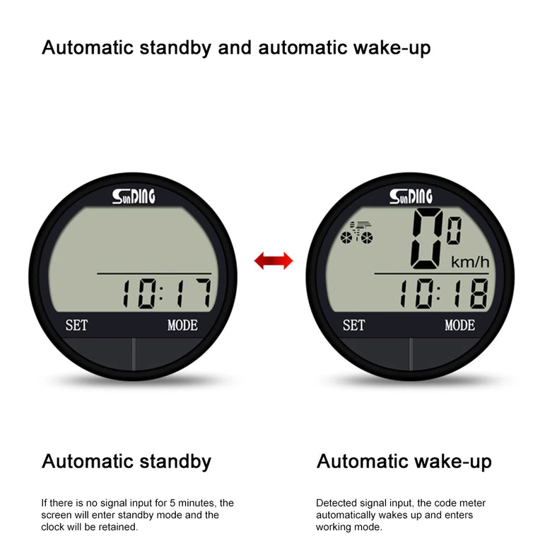 Bike Computer LED Digital Bicycle Speedometer Odometer with Screen Cycling Computer Waterproof for Men Women Teens Bikers Outdoo